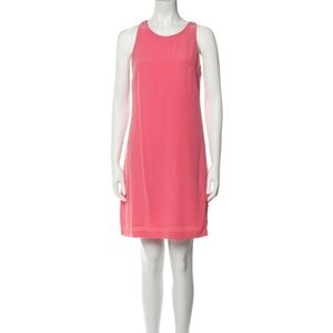 Cynthia Rowley dress coral orange sleeveless knee length back cut out